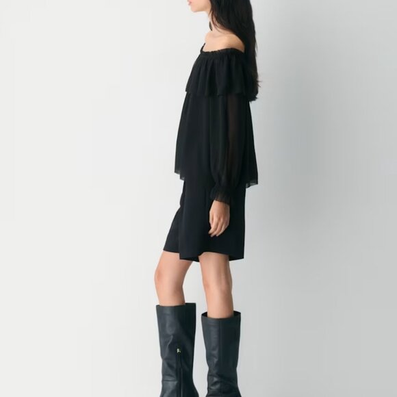 NWT Aritzia WILFRED Bianca Top Black S - Picture 3 of 9